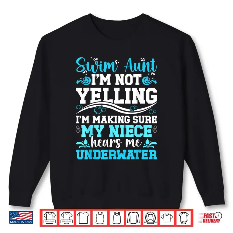 Sweatshirt Relative Identity Swim Aunt Swimming Swimmer Auntie Humor Shirt