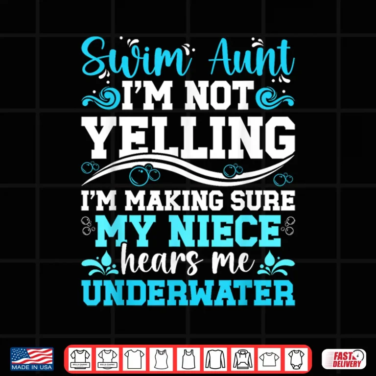 Design Relative Identity Swim Aunt Swimming Swimmer Auntie Humor Shirt
