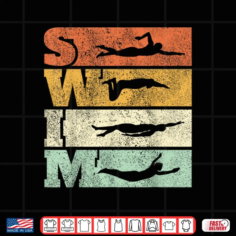 Design Strokes Design Swimming SWIM Professional Retro Vintage Shirt
