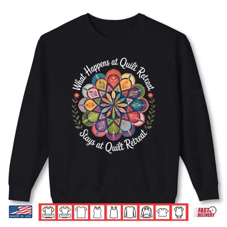 Sweatshirt Mandala Art for Quilting Fans and Retreats in Quilting Shirt