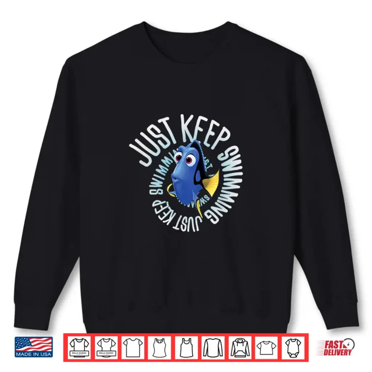 Sweatshirt Big Chest Logo Disney Pixar Finding Dory Movie Graphic Shirt