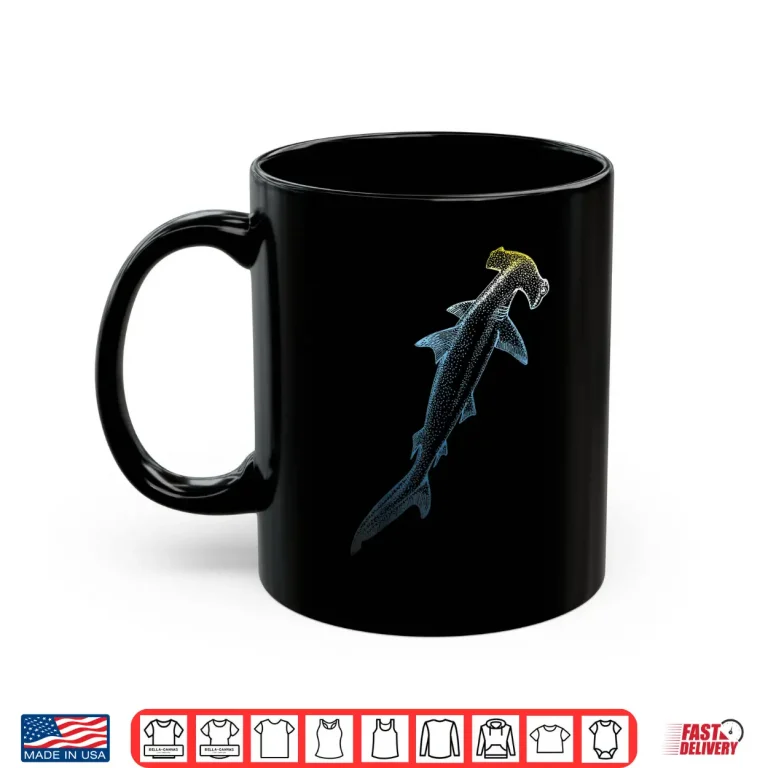 Mug Beautiful Colors Hammerhead Shark Swimming Professional Graphic Shirt