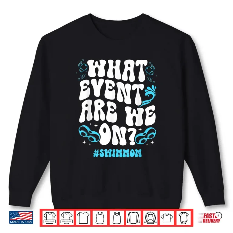 Sweatshirt Groovy Parent Identity Swim Mom Swimmer Mother Swimming Mama Shirt