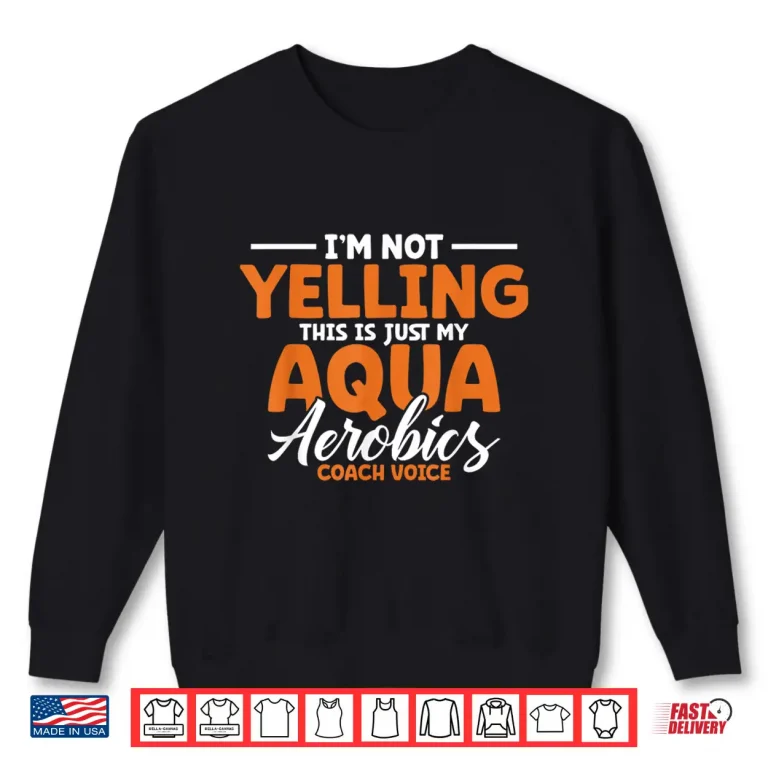 Sweatshirt Instructor Fitness Waterobics Aqua Aerobics Swimming Water Professional Shirt