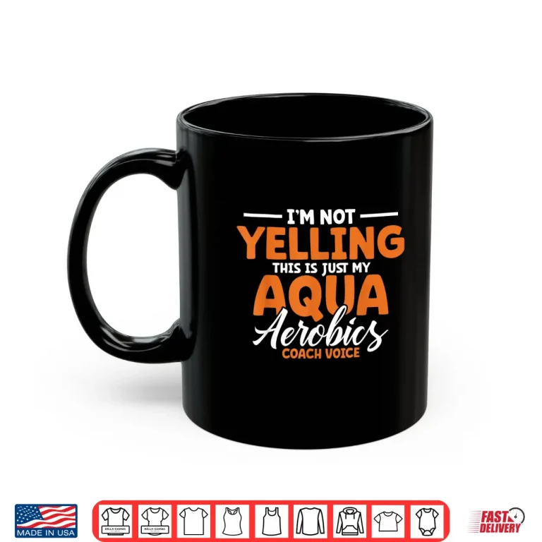 Mug Instructor Fitness Waterobics Aqua Aerobics Swimming Water Professional Shirt