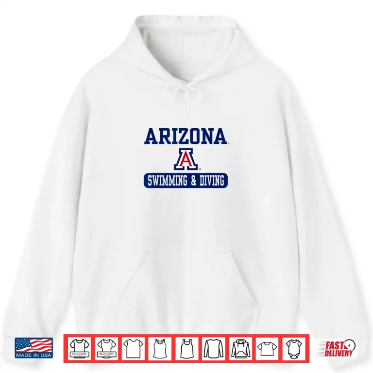 Hoodie Officially Licensed Arizona Wildcats Swimming and Diving Graphic Shirt