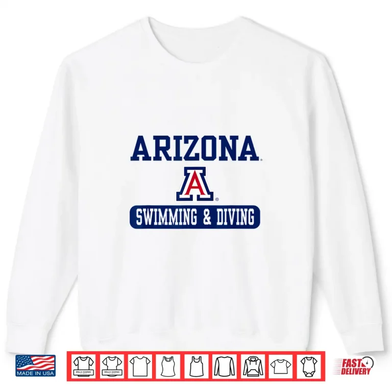 Sweatshirt Officially Licensed Arizona Wildcats Swimming and Diving Graphic Shirt