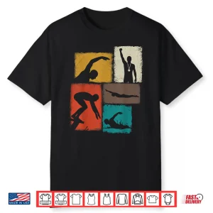 Professional Collage Swim Swimmer Swimming Coach Youth Shirt