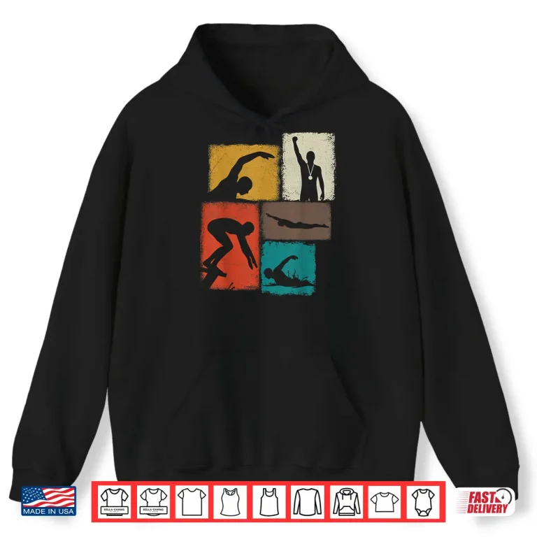 Hoodie Professional Collage Swim Swimmer Swimming Coach Youth Shirt