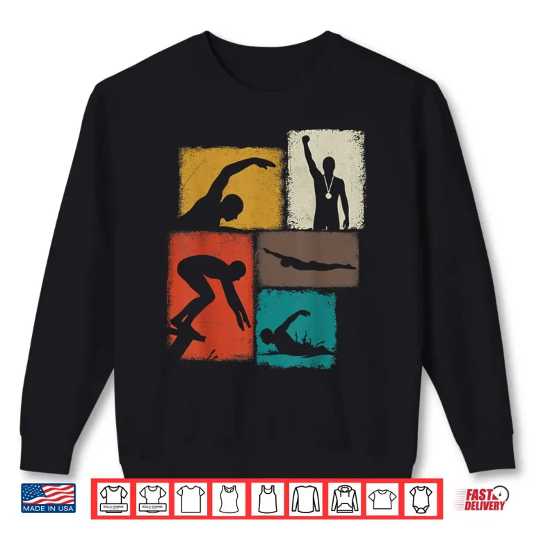Sweatshirt Professional Collage Swim Swimmer Swimming Coach Youth Shirt