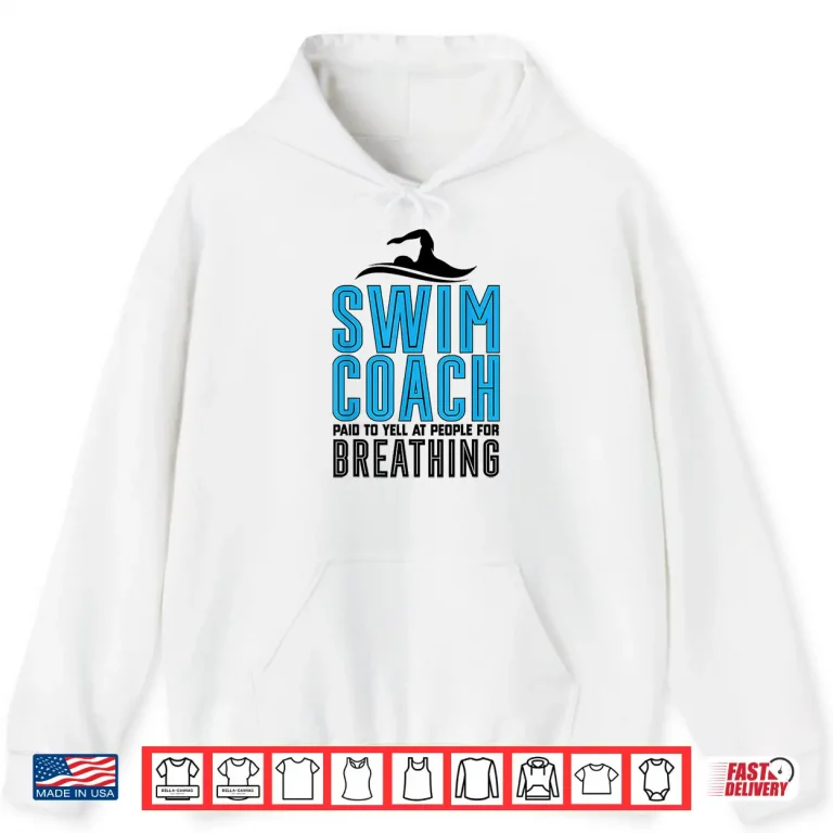 Hoodie Professional Instructor Swim Coach Swimmer Coach Modern Graphic Shirt