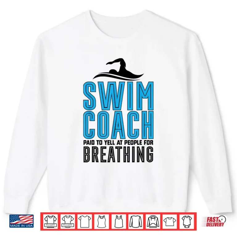 Sweatshirt Professional Instructor Swim Coach Swimmer Coach Modern Graphic Shirt