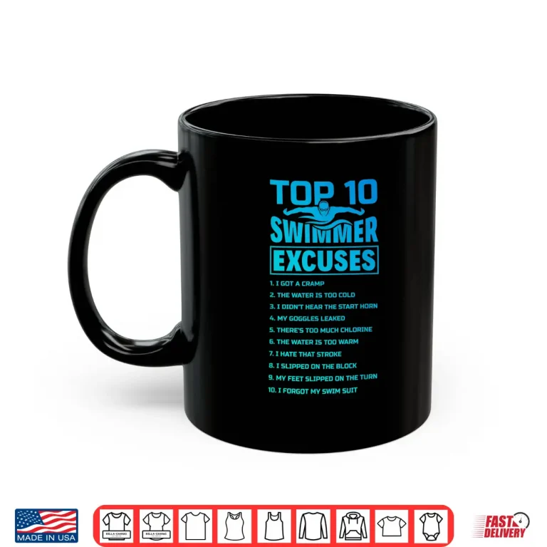 Mug Professional Excuses Swimmer Butterfly Swimming Humor Funny Shirt