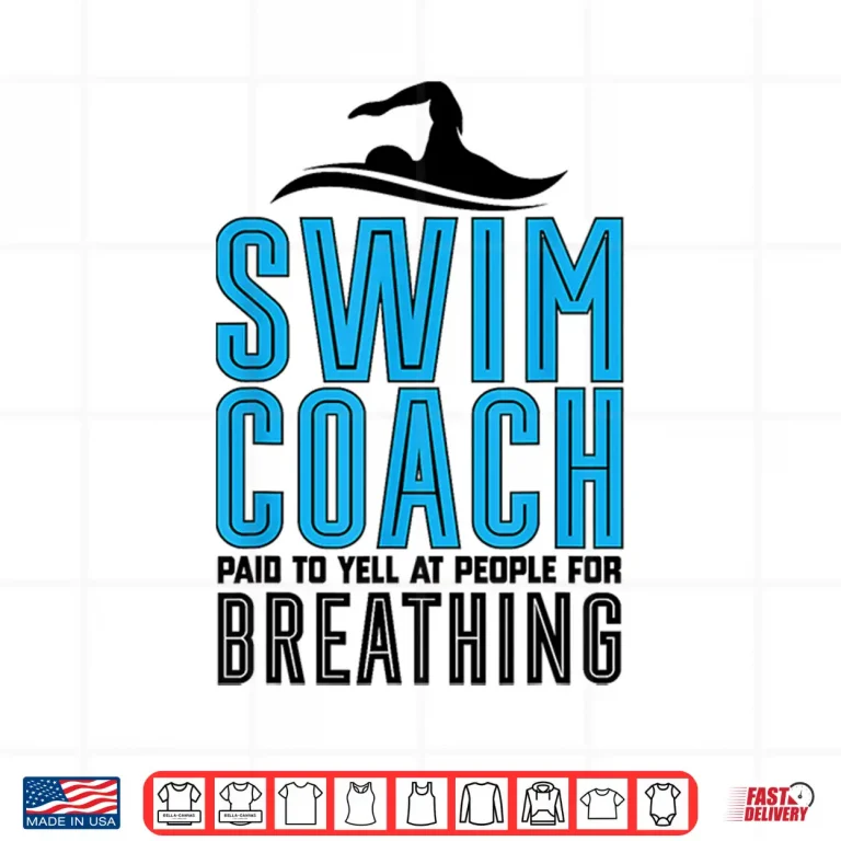 Design Professional Instructor Swim Coach Swimmer Coach Modern Graphic Shirt