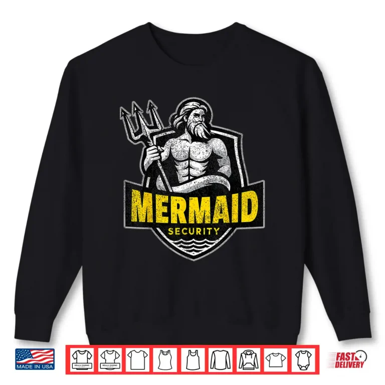 Sweatshirt Security Parent Identity Swimming Dad Mermaid Father Graphic Shirt