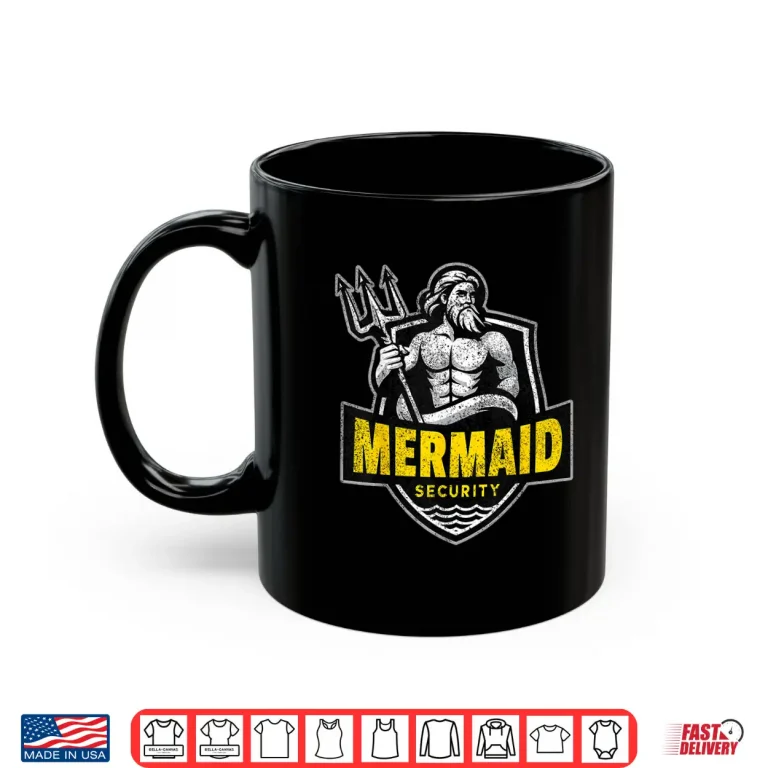Mug Security Parent Identity Swimming Dad Mermaid Father Graphic Shirt