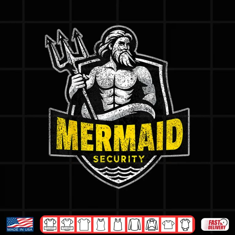 Design Security Parent Identity Swimming Dad Mermaid Father Graphic Shirt