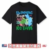 Through One Hundred Days Of School Sea Turtle Swimming Teacher Shirt