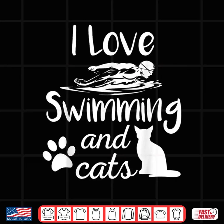 Design Vintage Cat Design Swimming Professional Unisex Gift Idea Shirt
