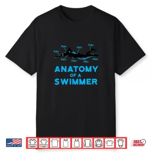 Anatomy Of A Swimmer Swimming Fan Professional Graphic Gift Shirt