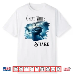 Great White Shark Swimming In The Ocean Professional Graphic Shirt