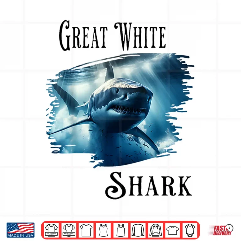 Design Great White Shark Swimming In The Ocean Professional Graphic Shirt