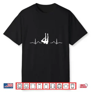 Heartbeat Ekg Team Synchronized Swimming Artistic Swim Graphic Shirt