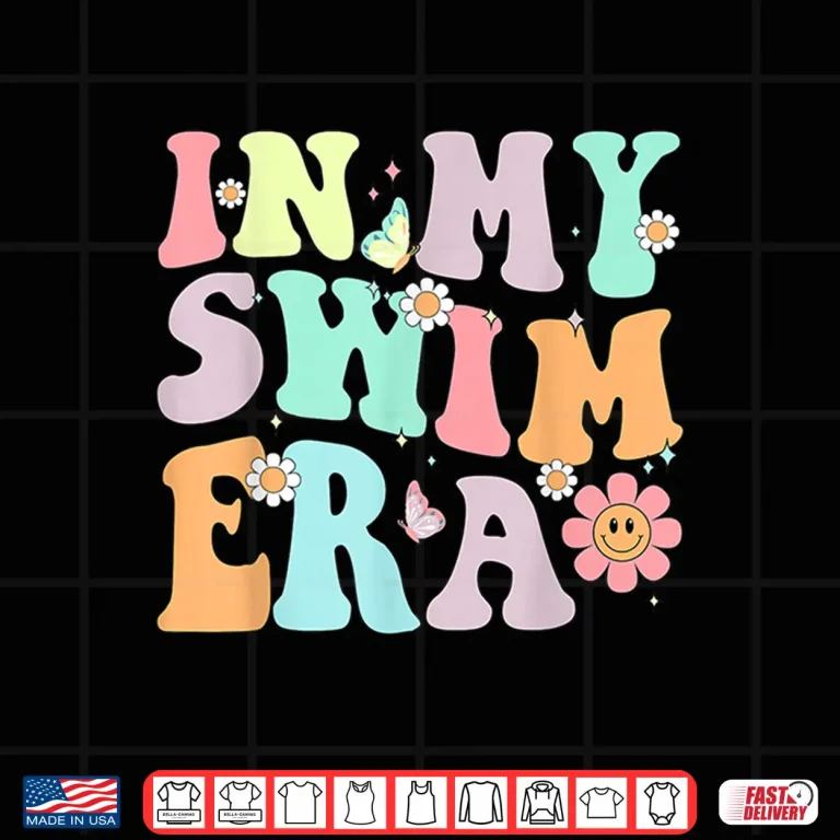 Design In My Era Professional Swimming Swimmers Retro Groovy Vintage Shirt