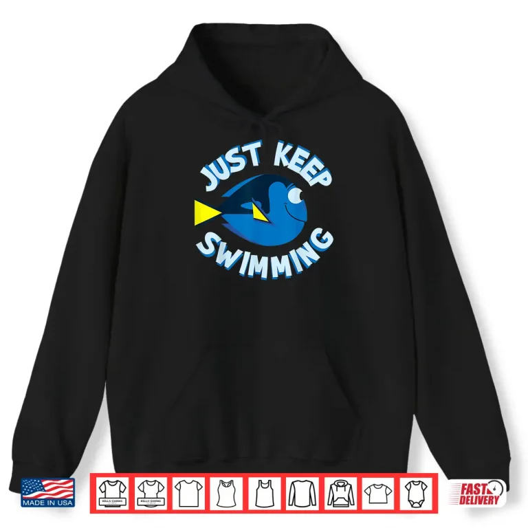 Hoodie Keep Swimming Disney Pixar Finding Dory Professional Movie Graphic Shirt