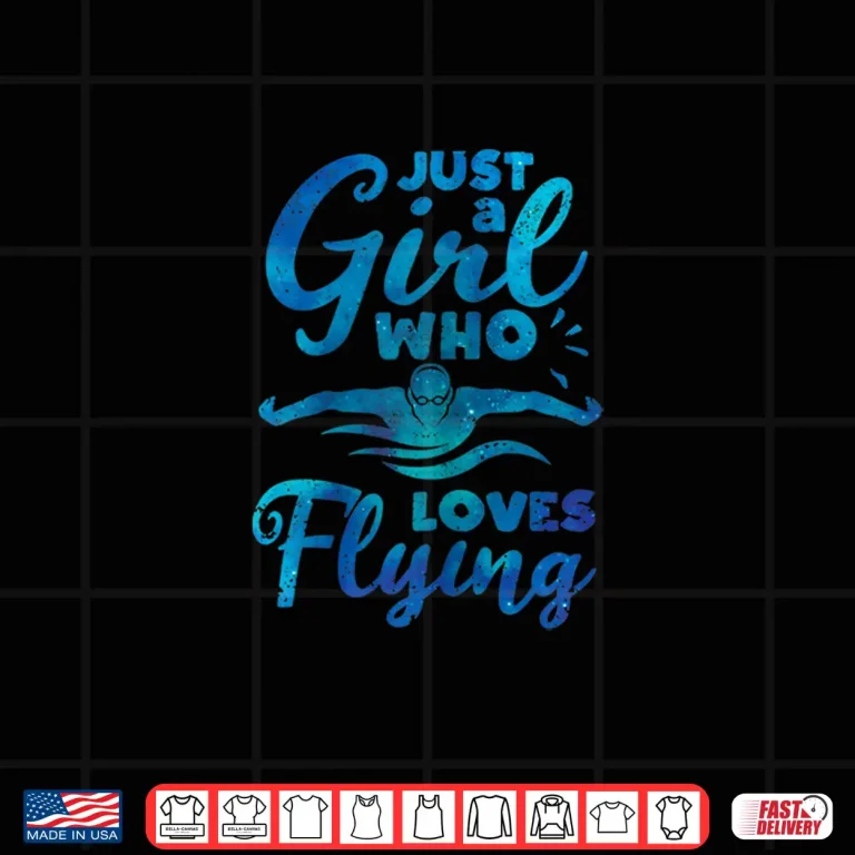 Design Just A Person Who Loves Flying Swimming Swimmer Humor Shirt