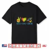 Peace Love Professional Swim Swimmer Swimming Coach Graphic Shirt