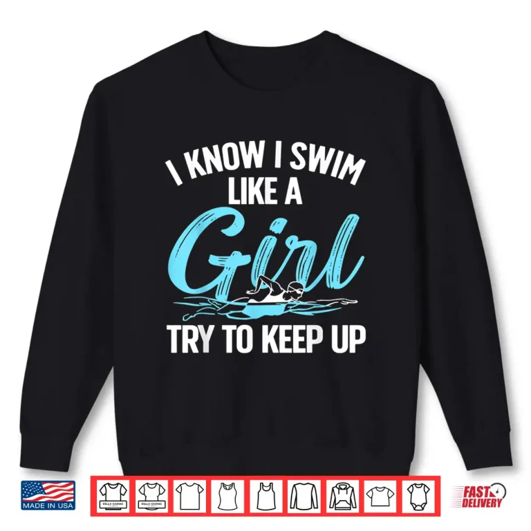 Sweatshirt Professional Aesthetic Swimming Swimmer Swim Lovers Modern Graphic Shirt