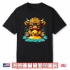 Summer Vacation Highland Cow And Rubber Duck Swimming Graphic Shirt