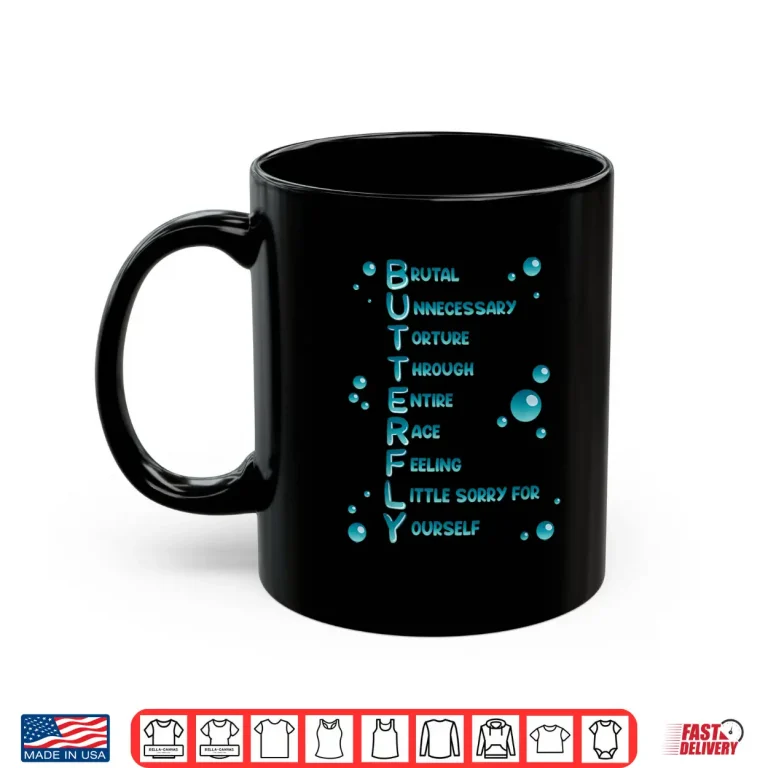 Mug Social Media Meme Swimming Pool Butterfly Professional Fan Gift Shirt