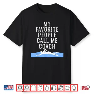 Trainer Gift Professional Swim Coach Modern Graphic Apparel Shirt