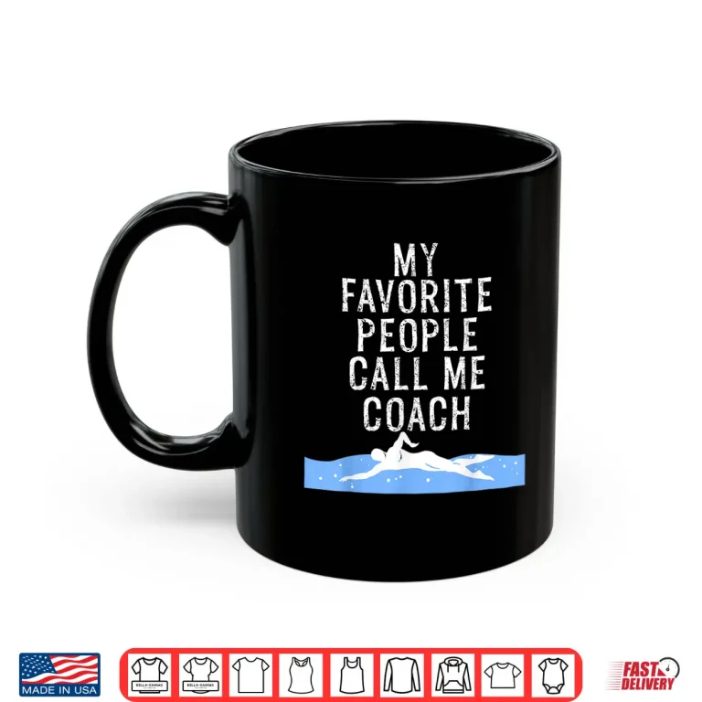 Mug Trainer Gift Professional Swim Coach Modern Graphic Apparel Shirt