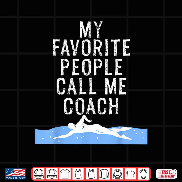 Design Trainer Gift Professional Swim Coach Modern Graphic Apparel Shirt