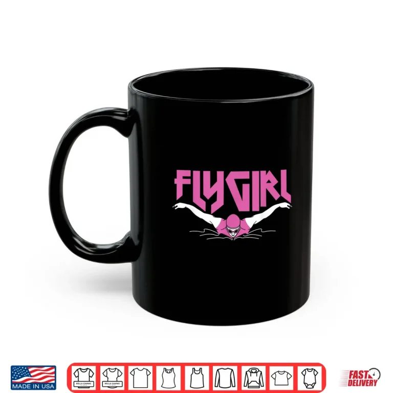 Mug Vaporwave Eighties Style Swimmer Swim Fly Girl Butterfly Swimming Shirt
