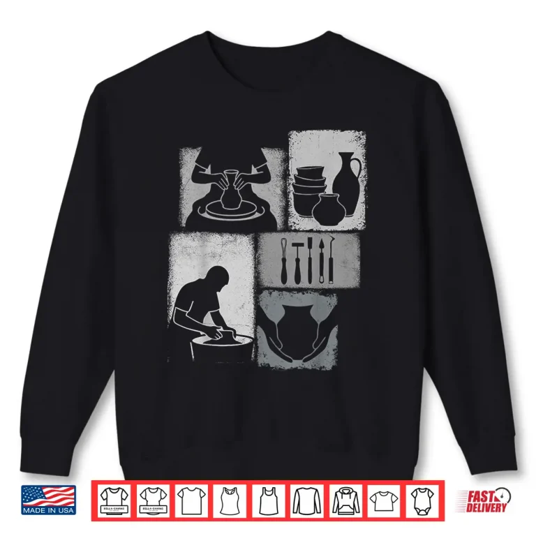Sweatshirt Ceramist Artist Pottery Vintage Collage Ceramica Lover Graphic Shirt