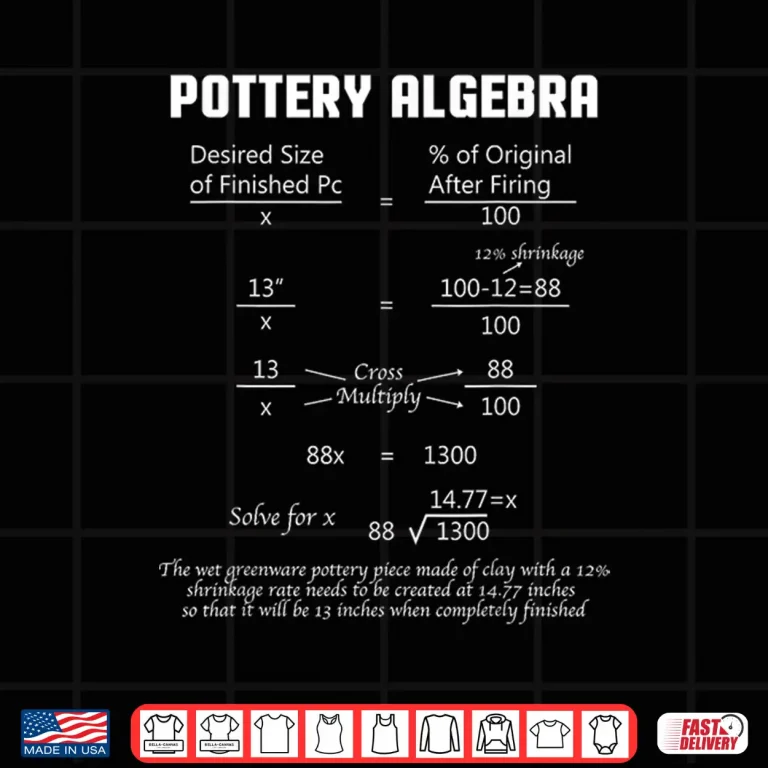 Design Ceramic Artist Craft Pottery Algebra Potter Ceramicist Graphic Shirt