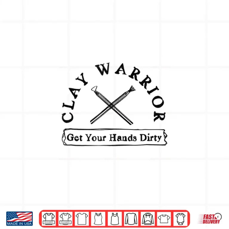 Design Professional Identity Clay Warrior Pottery Modern Graphic Apparel Shirt