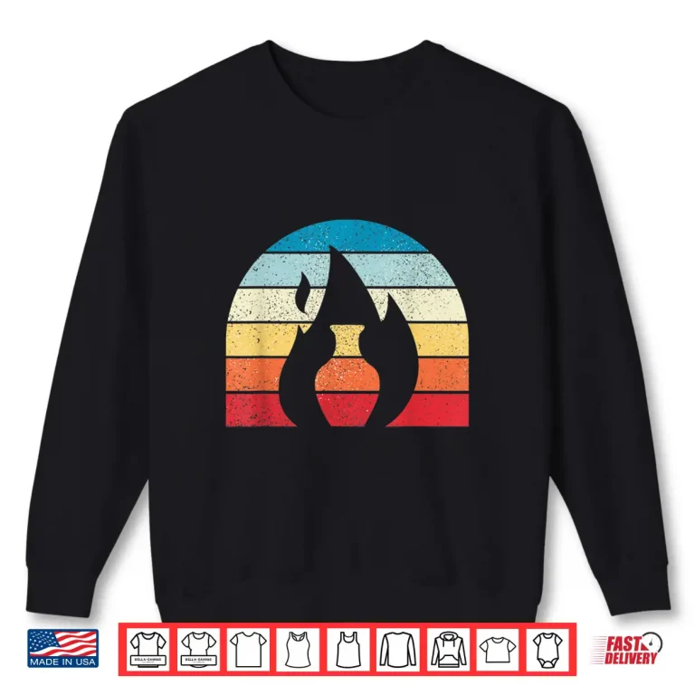 Sweatshirt Retro Kiln Design Pottery Ceramic Artist Potter Ceramicist Shirt
