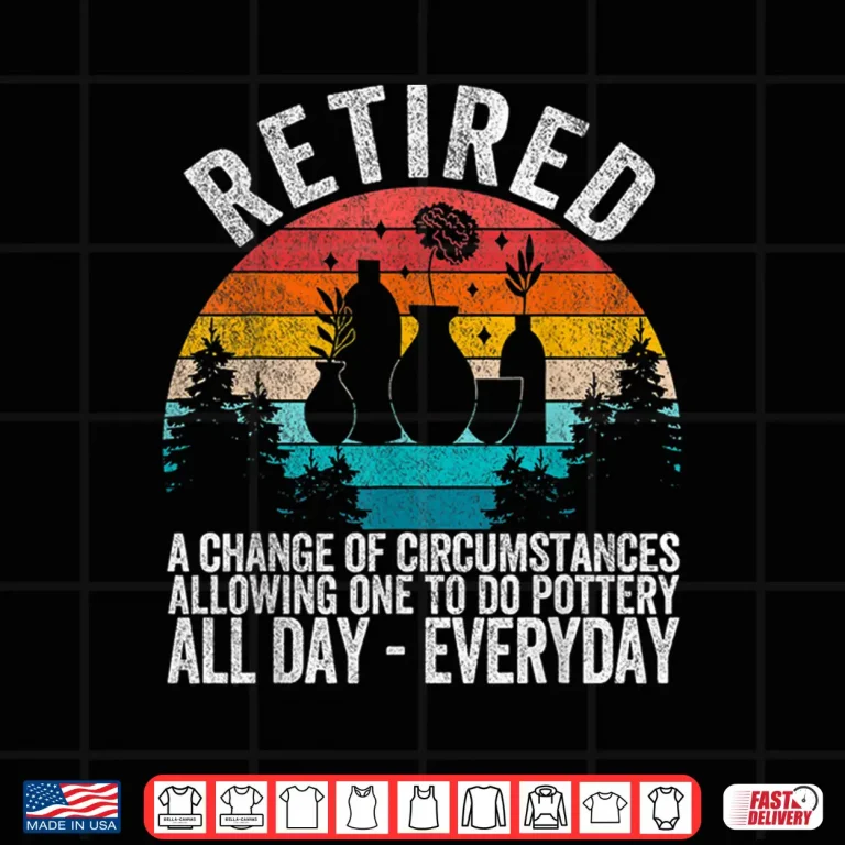Design Retirement Plan Pottery Professional Retired Definition Retro Shirt