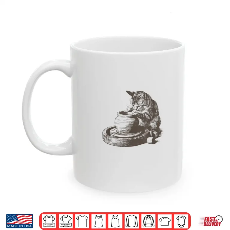 Mug Cute Kitty Nineties Tattoo Pottery Cat Ceramics Lover Kiln Shirt