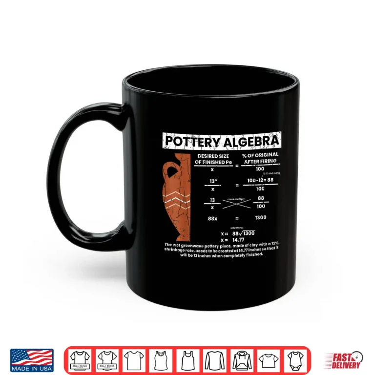 Mug Algebra Graphic Pottery Funny Ceramic Clay Artist Professional Shirt