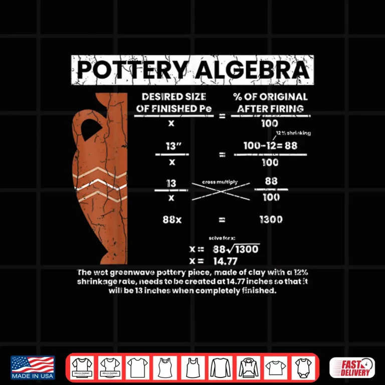 Design Algebra Graphic Pottery Funny Ceramic Clay Artist Professional Shirt