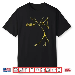Golden Powder Repair Art Kintsugi Japanese Pottery Professional Shirt