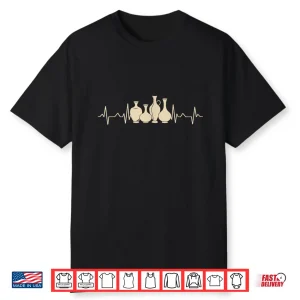 Heartbeat Pulse Pottery Potter Handmade Clay Artist Graphic Shirt