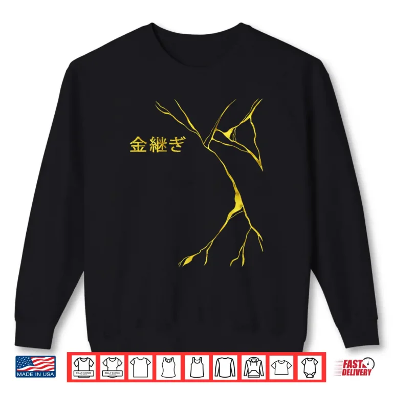 Sweatshirt Golden Powder Repair Art Kintsugi Japanese Pottery Professional Shirt