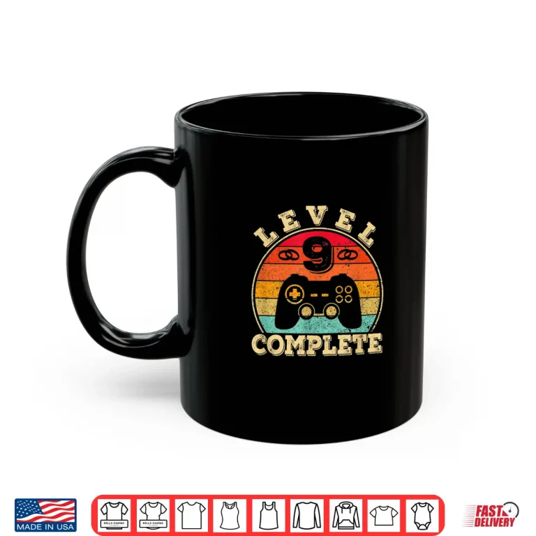 Mug Nine Years Married Level Nine Complete Ninth Wedding Anniversary Shirt